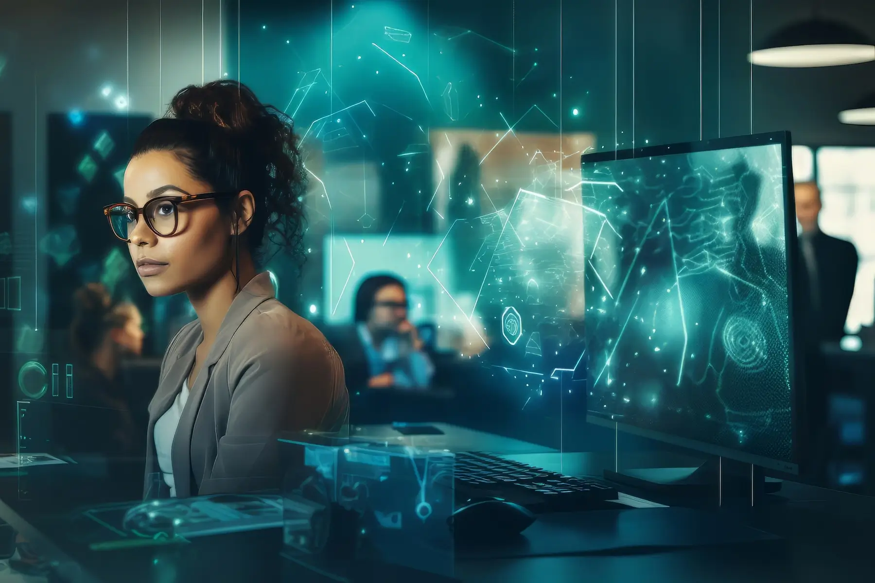 Person working at desk